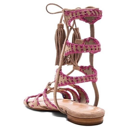 Schutz Willow Lace up Stitched Gladiator Sandals Leather Size 7.5 - Picture 2 of 10